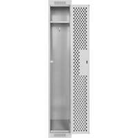 Clean Line Lockers, 12" x 12" x 72", Steel, Grey, Rivet (Assembled), Perforated MAS Chibougamau