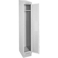 Clean Line Lockers, 12" x 18" x 82", Steel, Grey, Rivet (Assembled), Perforated MAS Chibougamau
