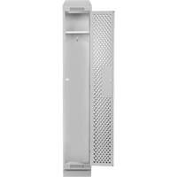 Clean Line Lockers, 12" x 18" x 82", Steel, Grey, Rivet (Assembled), Perforated MAS Chibougamau