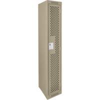 Clean Line Lockers, 12" x 15" x 72", Steel, Beige, Rivet (Assembled), Perforated MAS Chibougamau