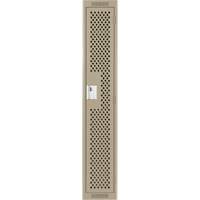 Clean Line Lockers, 12" x 15" x 72", Steel, Beige, Rivet (Assembled), Perforated MAS Chibougamau