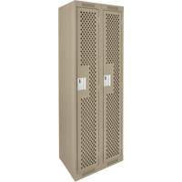 Casiers Clean Line, Bloc de 2, 24" x 12" x 72", Acier, Beige, Rivet (assembl&eacute;), Perfor&eacute; MAS Chibougamau