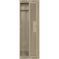 Casiers Clean Line, Bloc de 2, 24" x 12" x 72", Acier, Beige, Rivet (assembl&eacute;), Perfor&eacute; MAS Chibougamau