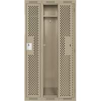 Casiers Clean Line, Bloc de 3, 36" x 15" x 72", Acier, Beige, Rivet (assembl&eacute;), Perfor&eacute; MAS Chibougamau