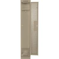 Clean Line Lockers, 12" x 15" x 76", Steel, Beige, Rivet (Assembled), Perforated MAS Chibougamau