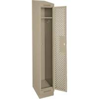 Clean Line Lockers, 12" x 18" x 82", Steel, Beige, Rivet (Assembled), Perforated MAS Chibougamau