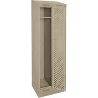 Casiers Clean Line, Bloc de 2, 24" x 18" x 82", Acier, Beige, Rivet (assembl&eacute;), Perfor&eacute; MAS Chibougamau
