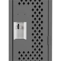 Clean Line Lockers, 12" x 15" x 72", Steel, Charcoal, Rivet (Assembled), Perforated MAS Chibougamau