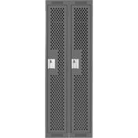 Casiers Clean Line, Bloc de 2, 24" x 12" x 72", Acier, Charbon, Rivet (assembl&eacute;), Perfor&eacute; MAS Chibougamau