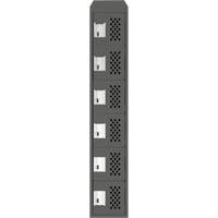 Assembled Lockerettes Clean Line Perforated Economy Lockers, 6 -tier, 18" x 72" x 12", Steel MAS Chibougamau