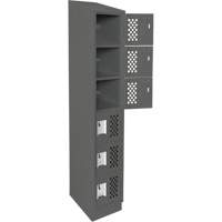 Petit casier perfor&eacute; Clean-Line, 6 niveaux, 15" x 72" x 12", Acier MAS Chibougamau