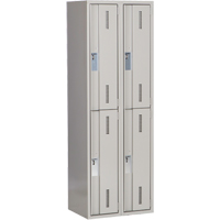 Casiers robustes Concorde, 2 niveaux, Bloc de 2, 24" x 18" x 72", Acier, Gris, Soud&eacute; (assembl&eacute;) MAS Chibougamau