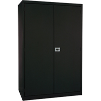 Deep Hi-Boy Storage Cabinet, Steel, 4 Shelves, 72" H x 36" W x 24" D, Black MAS Chibougamau
