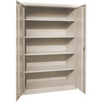 Armoires de rangement Hi-Boy profondes, Acier, 4 Tablettes, 72" h x 36" la x 24" P, Beige MAS Chibougamau