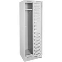 Clean Line Lockers, Bank of 2, 24" x 15" x 76", Steel, Grey, Rivet (Assembled), Perforated MAS Chibougamau