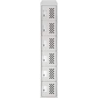 Assembled Lockerettes Clean Line Perforated Economy Lockers, 6 -tier, 18" x 72" x 12", Steel MAS Chibougamau