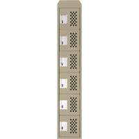 Petit casier perfor&eacute; Clean-Line, 6 niveaux, 15" x 72" x 12", Acier MAS Chibougamau