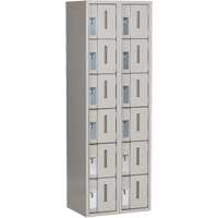 Casiers robustes Concorde, 6 niveaux, Bloc de 2, 24" x 18" x 72", Acier, Gris, Soud&eacute; (assembl&eacute;) MAS Chibougamau