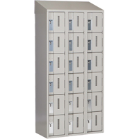 Concorde Heavy-Duty Lockers, 6 -tier, Bank of 3, 36" x 18" x 78", Steel, Grey, Welded (Assembled) MAS Chibougamau