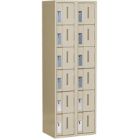 Casiers robustes Concorde, 6 niveaux, Bloc de 2, 24" x 18" x 72", Acier, Beige, Soud&eacute; (assembl&eacute;) MAS Chibougamau
