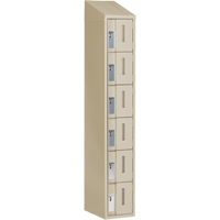 Concorde Heavy-Duty Lockers, 6 -tier, 12" x 18" x 78", Steel, Beige, Welded (Assembled) MAS Chibougamau