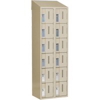 Casiers robustes Concorde, 6 niveaux, Bloc de 2, 24" x 18" x 78", Acier, Beige, Soud&eacute; (assembl&eacute;) MAS Chibougamau
