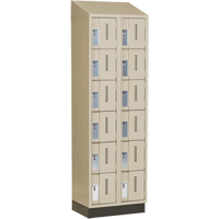 Casiers robustes Concorde, 6 niveaux, Bloc de 2, 24" x 18" x 82", Acier, Beige, Soud&eacute; (assembl&eacute;) MAS Chibougamau