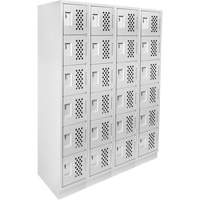Casiers &eacute;conomiques perfor&eacute;s et assembl&eacute;s Clean Line, 6 niveaux, Bloc de 4, 18" x 72" x 12", Acier MAS Chibougamau