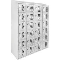 Casiers &eacute;conomiques perfor&eacute;s et assembl&eacute;s Clean Line, 6 niveaux, Bloc de 4, 18" x 72" x 12", Acier MAS Chibougamau