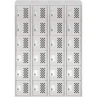 Casiers &eacute;conomiques perfor&eacute;s et assembl&eacute;s Clean Line, 6 niveaux, Bloc de 4, 18" x 72" x 12", Acier MAS Chibougamau