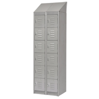 Casiers, 6 niveaux, Bloc de 2, 24" x 18" x 82", Acier, Gris, D&eacute;mont&eacute; MAS Chibougamau