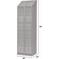 Casiers, 6 niveaux, Bloc de 2, 24" x 18" x 82", Acier, Gris, D&eacute;mont&eacute; MAS Chibougamau