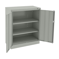 Armoire &agrave; hauteur de comptoir, Acier, 2 Tablettes, 42" h x 36" la x 18" P, Gris p&acirc;le MAS Chibougamau