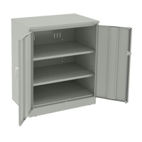 Armoire &agrave; hauteur de comptoir de luxe, Acier, 2 Tablettes, 42" h x 36" la x 24" P, Gris p&acirc;le MAS Chibougamau