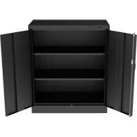Standard Counter-High Cabinet, Steel, 2 Shelves, 42" H x 36" W x 18" D, Black MAS Chibougamau
