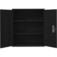 Lo-Boy Storage Cabinet, Steel, 2 Shelves, 42" H x 36" W x 18" D, Black MAS Chibougamau