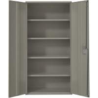 Hi-Boy Storage Cabinet, Steel, 4 Shelves, 72" H x 36" W x 18" D, Grey MAS Chibougamau