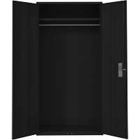 Wardrobe Storage Cabinet, Steel, 36" W x 18" D x 72" H, Black MAS Chibougamau