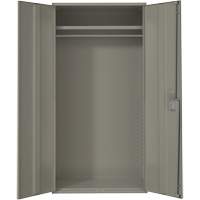 Wardrobe Storage Cabinet, Steel, 36" W x 18" D x 72" H, Grey MAS Chibougamau