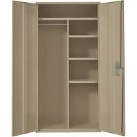 Combination Storage Cabinet, Steel, 6 Shelves, 72" H x 36" W x 18" D, Beige MAS Chibougamau