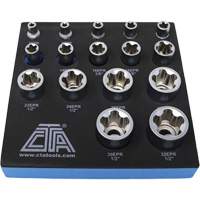 Jeu de douilles TORX EPR &agrave; 5 pans, 16 Morceaux, Prise de 1/4"/3/8"/1/2" MAS Chibougamau