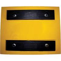 Wheel Chock, Polyurethane, Yellow, 15-1/4" W x 12-1/8" D x 10-3/4" H MAS Chibougamau