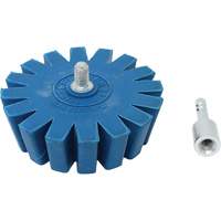 Conical Gear Eraser Wheel with Quick-Connect Arbor Adapter MAS Chibougamau