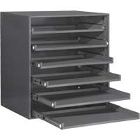 Armoire de rangement &agrave; cloisons, Acier, 6 compartiments, 20-5/16" la x 15-15/16" p, 21-7/8" h, Gris MAS Chibougamau