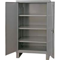 Armoire tr&egrave;s robuste, Acier, 3 Tablettes, 66" h x 48" la x 24" P, Gris MAS Chibougamau