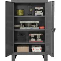 Armoire tr&egrave;s robuste, Acier, 3 Tablettes, 66" h x 60" la x 24" P, Gris MAS Chibougamau