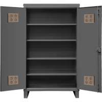 Armoire ext&eacute;rieure robuste, Acier, 4 Tablettes, 78" h x 60" la x 24" P, Gris MAS Chibougamau