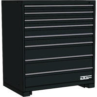 Modular Drawer Cabinet, 8 Drawers, 24" W x 28" D x 40" H, Black MAS Chibougamau