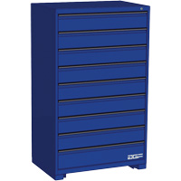 Modular Drawer Cabinet, 9 Drawers, 36" W x 24" D x 60" H, Blue MAS Chibougamau