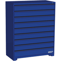 Modular Drawer Cabinet, 9 Drawers, 48" W x 24" D x 60" H, Blue MAS Chibougamau
